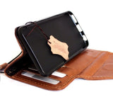 Echtes ECHTES Leder für iPhone 7, magnetische Hülle, Brieftasche, Kredithalter, Buch, luxuriöse Halterung