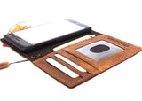 Étui en cuir véritable pour iphone 8, couverture de livre, portefeuille de cartes, vintage, business, slim, chargement sans fil, art classique davis