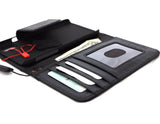 Genuine Leather Case for iPhone XS book wallet magnet closure cover Cards slots Slim vintage black Daviscase