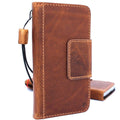 Handmade genuine oiled leather Samsung Galaxy S8 Active wallet case with card slots and sport-style design.