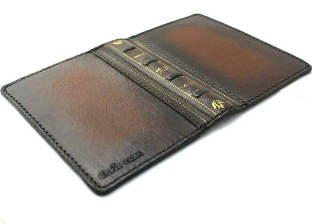 Galaxy genuine leather Bible wallet case with custom goat and lamb cover, ID slots, and retro design by DAVISCASE.