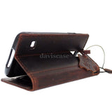 genuine natural leather case for samsung galaxy s5 hard cover purse s 5 wallet stand luxury business