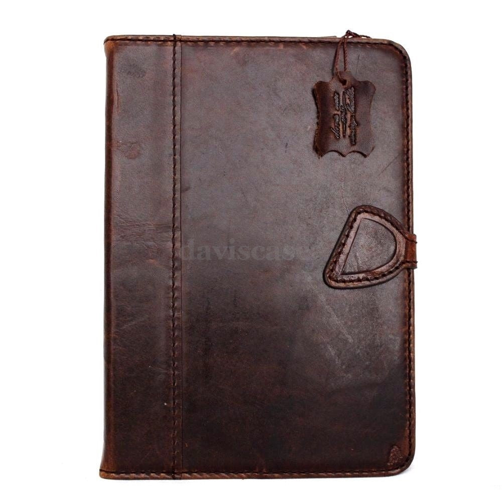 Vintage brown leather case for Apple iPad Pro 12.9, DAVISCASE hard cover with stand, card slots, slim design for models A1584, A1652.