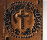 Genuine Leather Case for Google Pixel 6 6a 7 7a 8 pro Book Wallet Book  Retro Stand Luxury Dark Davis 1948 5G Wireless Charging Jesus Cross