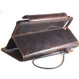 Genuine Full leather iPhone 8 Plus case cover wallet credit book luxury natural slim holder Davis