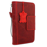 Genuine leather Case for Samsung Galaxy S10 Plus book wallet cover Cards wireless charging ID window Jafo magnetic slim Red daviscase