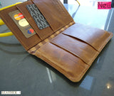 genuine naturall leather case FIT for galaxy s2 2 sbook wallet cover pouch handmade !