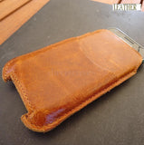 genuine natural leather Case cover PULL fit Galaxy Ace II 2 X S7560M handmade 