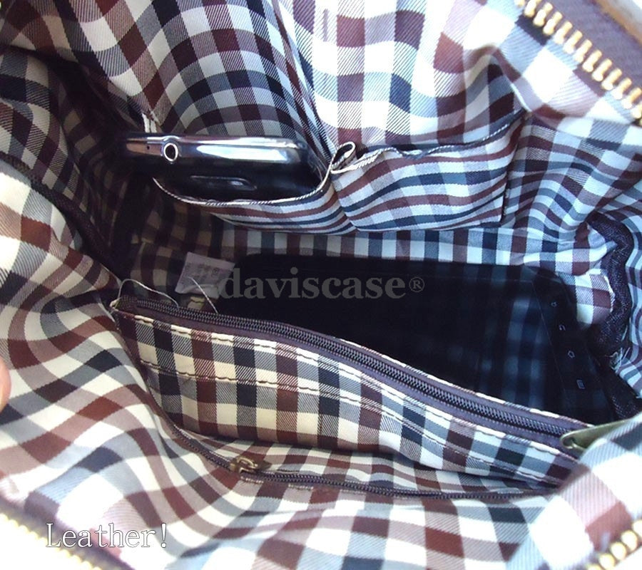 Men's genuine brown leather messenger bag with retro style, suitable for iPad and e-book storage, by vendor-unknown.