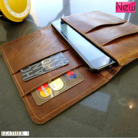 genuine naturall leather case FIT for galaxy s2 2 sbook wallet cover pouch handmade !