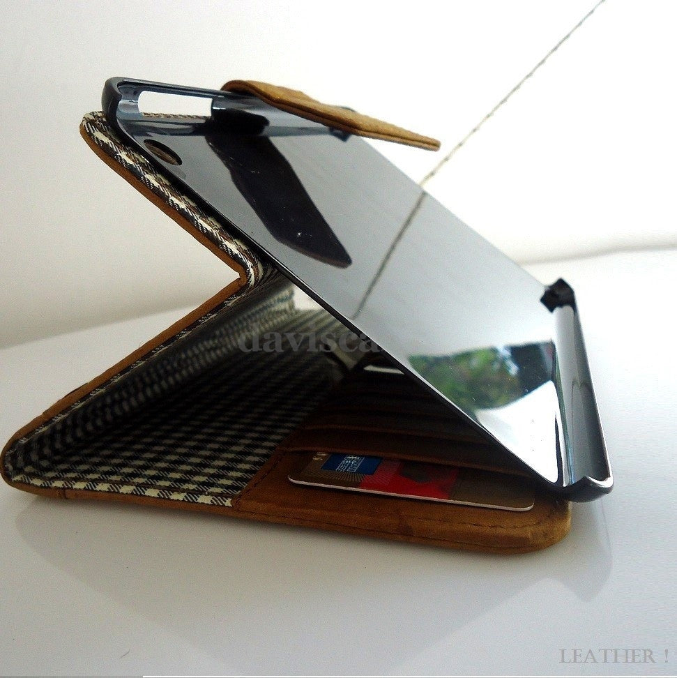 Brown genuine leather iPad mini 2/3 case cover with handbag style, Apple stand magnet, designed for Vendor-Unknown Daviscase.