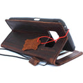 Genuine leather Samsung Galaxy S8 Active wallet case with magnetic closure, handcrafted sport-style phone cover.