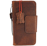 Genuine vintage leather Case for Samsung Galaxy S9 Plus book wallet magnetic closure cover cards slots brown strap daviscase