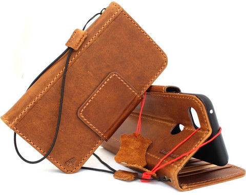 Genuine Natural Leather Case for Google Pixel 3 XL Book Wallet Handmade holder Retro Luxury magnetic Davis Jafo xl3