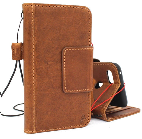 Genuine Tanned Leather Case for Google Pixel 3 XL Book Wallet Handmade holder Retro Luxury Full magnetic Closure Davis