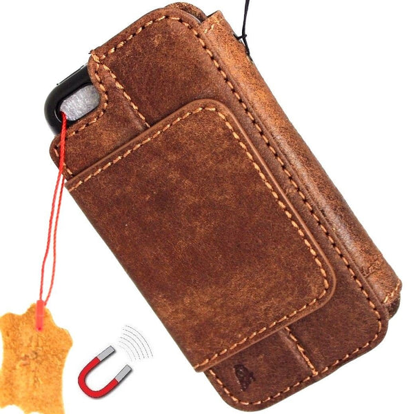 Echte Vollledertasche für iPhone SE 5c 5s Cover Buch Brieftasche Kreditkarte 5s magnetische abnehmbare abnehmbare Daviscase