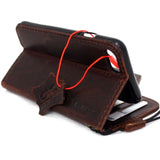 Echtes ECHTES Leder für iPhone 7, magnetische Hülle, Brieftasche, Kreditkartenetui, Buch, luxuriös, Rfid Pay 3D