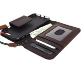 Véritable cuir véritable iPhone 7 étui magnétique couverture portefeuille porte-crédit livre de luxe Rfid Pay