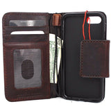 Genuine real leather iPhone 7 magnetic case cover wallet credit holder book luxury Rfid Pay