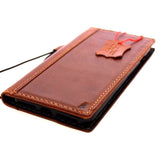 Echtes Vollleder für iPhone 8 Plus, Brieftasche, Kreditkartenetui, Buch, luxuriöses, schlankes, hellbraunes DavisCase mit genarbter Oberfläche