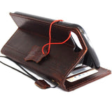 Véritable cuir véritable iPhone 7 plus étui portefeuille porte-crédit livre de luxe Rfid Pay