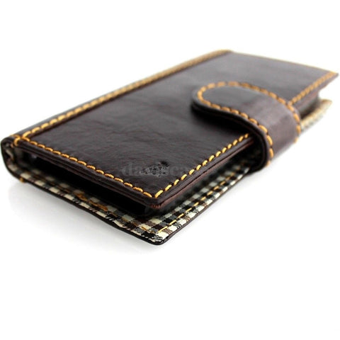 genuine leather case for iphone 5s 5c 5 cover book wallet credit card c s flip handmade luxury ! 