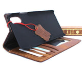 Echtlederhülle für iPhone XS, Buch, Bibel, Brieftaschenverschluss, Kartenfächer, schlankes Vintage-Daviscase in Hellbraun