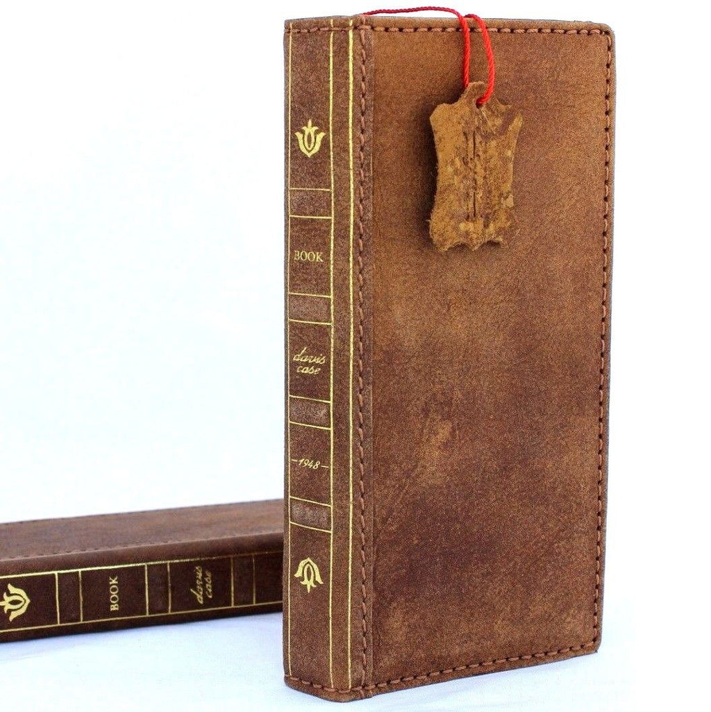 Handmade genuine leather Samsung Galaxy Note 8 Bible wallet case with card slots, slim design, and soft vintage finish.