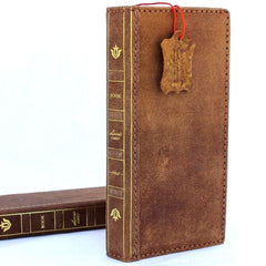 Genuine leather case for Samsung Galaxy Note 10 book bible wallet cover soft vintage cards slots slim wireless charging daviscase