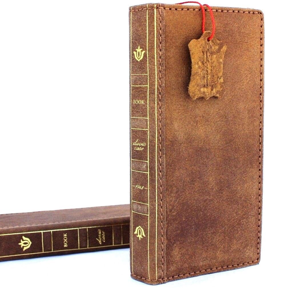 Genuine leather Samsung Galaxy Note 10 Bible wallet case with card slots, slim design, vintage look, and soft interior by DAVISCASE
