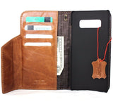 Genuine vintage leather case for samsung galaxy note 8 book wallet tan high qulity magnetic closure cards slots slim jafo 48 design