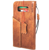 Echte Vintage-Lederhülle für Samsung Galaxy Note 8, Buch-Brieftasche, Magnetverschluss, Abdeckung, Kartenfächer, braun, schlankes Daviscase
