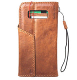 Genuine vintage leather case for samsung galaxy note 8 book wallet tan high qulity magnetic closure cards slots slim jafo 48 design
