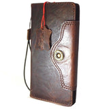 Echte Vintage-Lederhülle für Samsung Galaxy Note 8, Buch-Brieftaschen-Verschluss, Kartenfächer, braun, schmaler Riemen, Daviscase