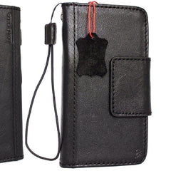 Genuine vintage leather case for samsung galaxy note 9 book wallet magnetic closure black cover cards slots slim daviscase