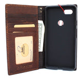 Genuine Vintage Dark Leather Case for Google Pixel 3 XL Book Wallet Handmade holder Retro Luxury Davis 1948