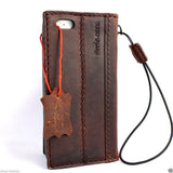 Genuine Full Soft leather case for iPhone 5 5s 5c SE book wallet credit card cover thin DavisCase