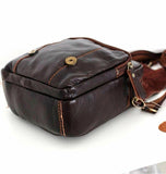 Tasche aus echtem Vollnarbenleder, Taillentasche, Vintage-Luxus-Crossbody-Canva-Gürtel, Braun Davis