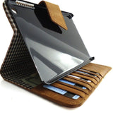 Echtledertasche für Apple iPad Mini 2 3 Hülle Slim Retro Cover Stand Magnet