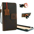 Handmade genuine leather wallet case for Apple iPhone 11 with magnetic detachable card holder and magnetic car mount by DAVISCASE