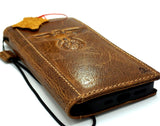 Genuine Leather Case for Google Pixel 6 6a 7 7a 8 pro Book Wallet Book  Retro Stand Luxury Dark Davis 1948 5G Wireless Charging German Cross DE Tan