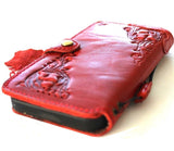 Genuine Leather For Galaxy s22 s21 s20 S23 S24 Ultra FE Plus Case s9 Note A71 A52 A52s A53 A12 A31 a32 4G 5G plus 9 8 Wallet Book Vintage Style Credit Cover Wireless Full Grain Davis luxury Art Mini clasp Decorated Red