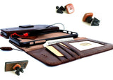 Echtleder-Hülle für iPhone 8, Buch-Brieftaschen-Abdeckung, Kartenfächer, Vintage, abnehmbar, weich, luxuriös, + magnetische Autohalterung, DavisCase