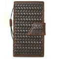 Dark leather wallet case for Apple iPhone 11 Pro by DAVISCASE with ID window, credit card slots, vintage design, and wireless charging.