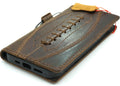 Vintage leather phone case by DAVISCASE for iPhone 11-15 Pro Max, with credit card slots and handcrafted full grain leather cover.