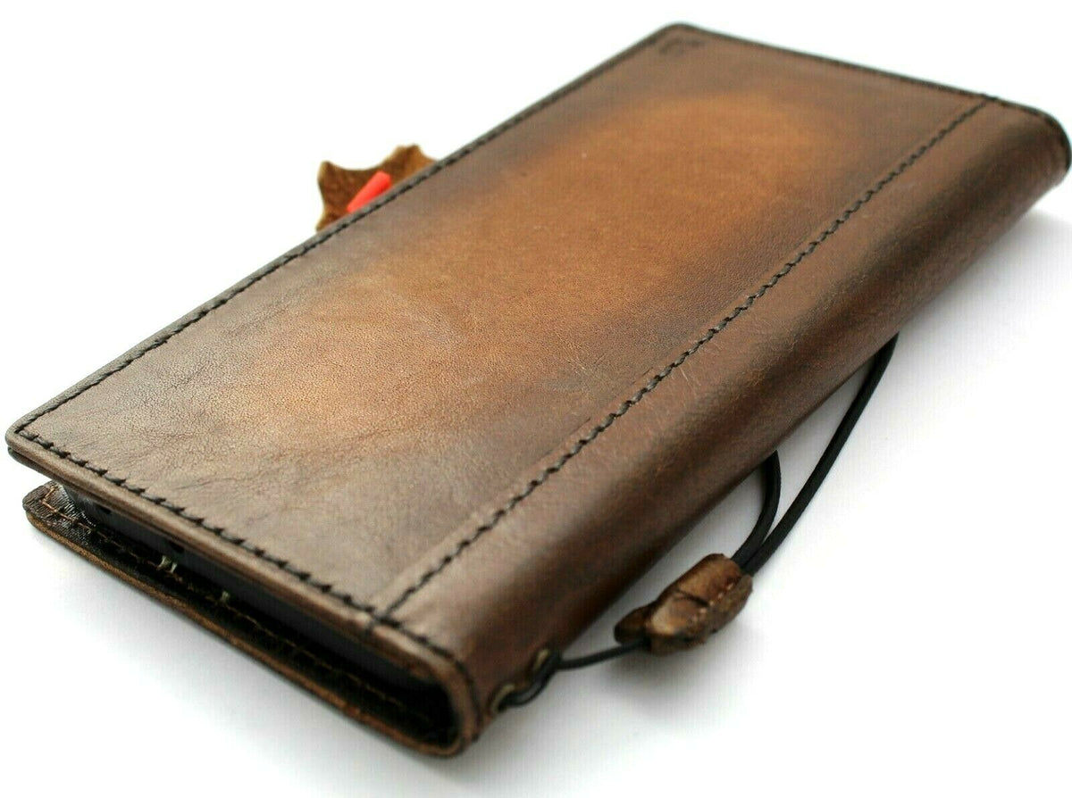 Genuine leather Samsung Galaxy Note 20 Ultra 5G wallet case with ID window, card slots, rubber stand, and retro Davis 1948 branding.