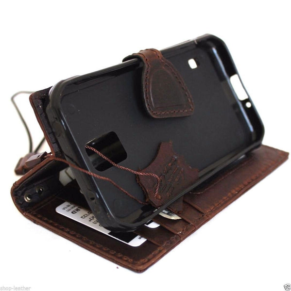 genuine Leather hard Cover for Samsung Galaxy Note Edge Case Wallet Ph ...