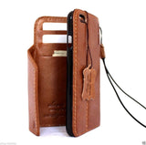Echtes, geöltes italienisches Slim-Lederetui für das iPhone 6 4,7 mit Buch-Geldbörse und Kreditkartenhalterung