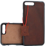Genuine Slim Soft Leather case for iPhone SE 2 2020 Magnetic Cover Rubber Dark Brown Vintage Classic DavisCase