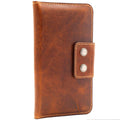 Genuine leather wallet case for LG V40, V30, G7 by DAVISCASE with 8 card slots, slim design, and closure cover.